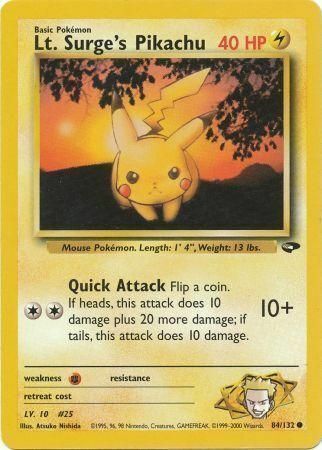 Lt. Surge’s Pikachu - 84/132 - Unlimited - EN