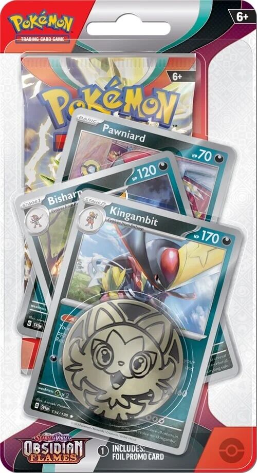 Pokémon TCG: Scarlet & Violet - Obsidian Flames Kingambit Premium Checklane Blister - EN Pokémon TCG: Scarlet & Violet - Obsidian Flames Kingambit Premium Checklane Blister - EN