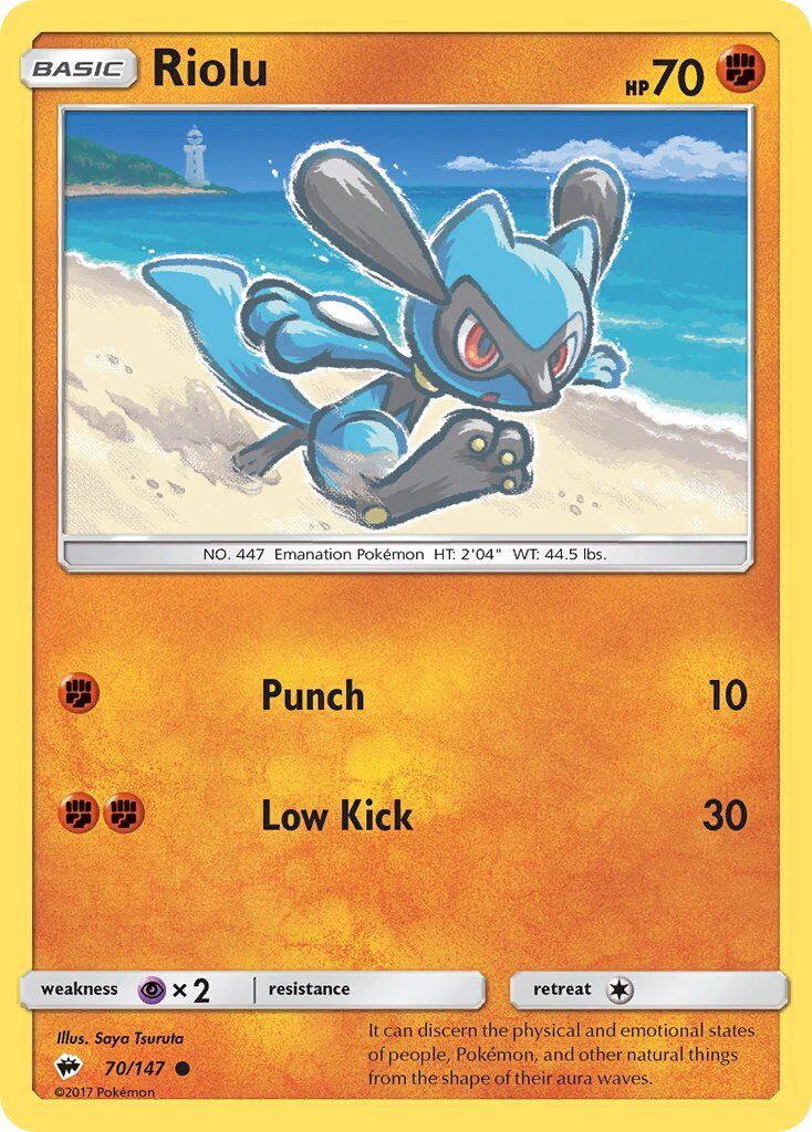 Riolu - 70/147 - Pokémon TCG - Lightly Played - EN