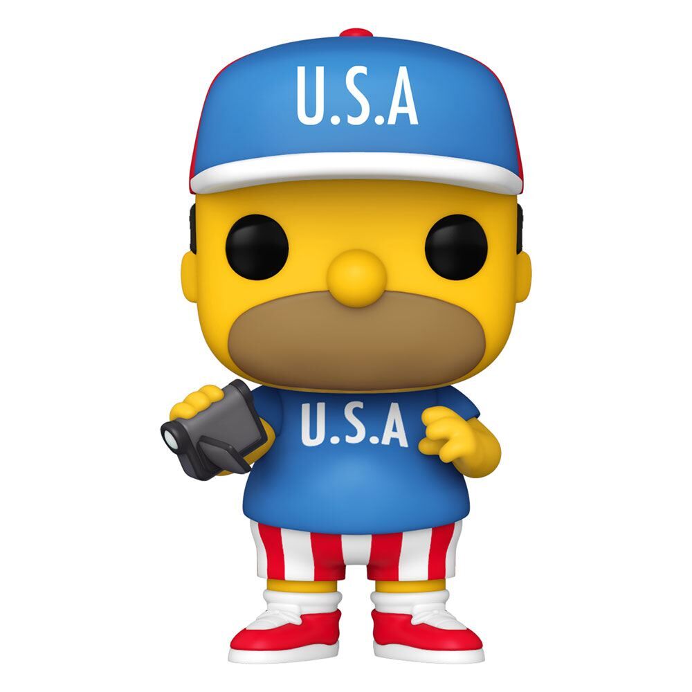 Simpsons POP! Animation Vinyl Figur USA Homer 9 cm Simpsons POP! Animation Vinyl Figur USA Homer 9 cm