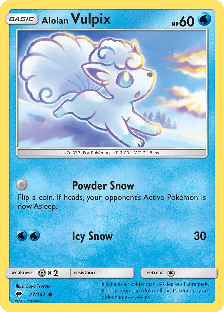 Alolan Vulpix - 27/147 - Pokémon TCG - Lightly Played - EN