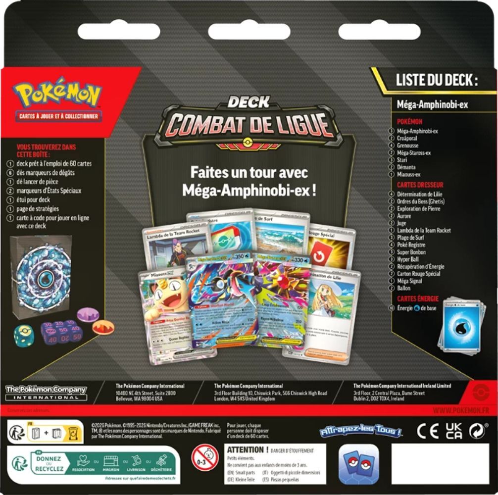 Pokémon JCC: Deck Combat De Ligue Méga-Amphinobi ex - FR