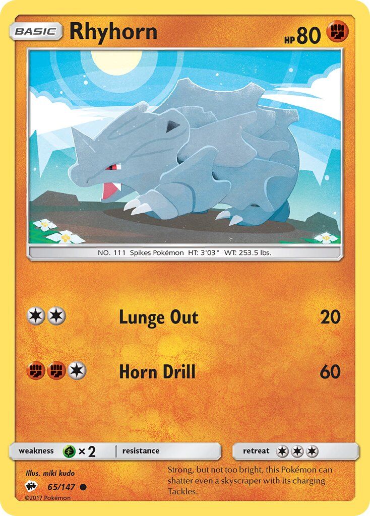 rhyhorn-65-147-pokemon-tcg-lightly-played-en Rhyhorn - 65/147 - Pokémon TCG - Lightly Played - EN