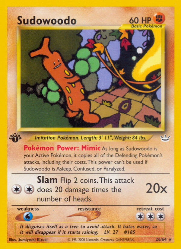 Sudowoodo - 26/66 - 1st Edition - EN