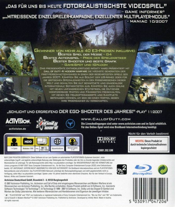Call of Duty 4: Modern Warfare - PS3