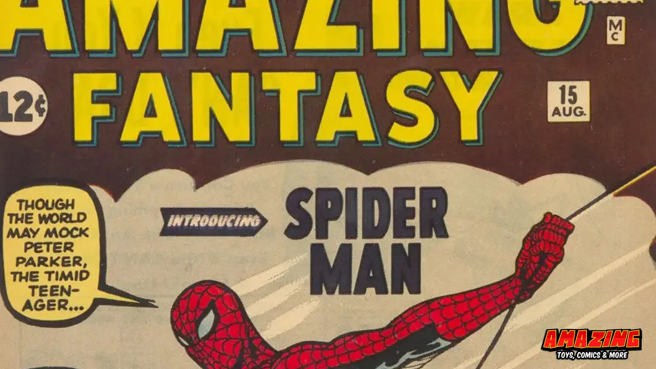 Der Unterschied einer Haaresbreite Ausschnitt vom Cover von Amazing Fantasy #15, dem Heft mit dem ersten Auftritt von Spider-Man