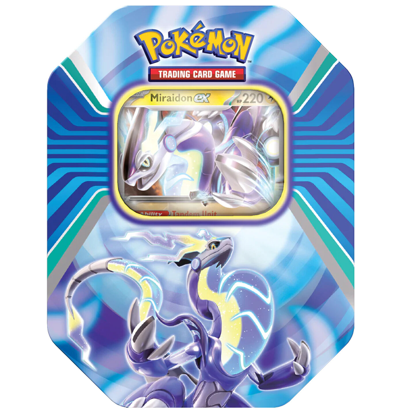 Pokémon TCG: Paldea Legends Summer Tin 2023 Miraidon ex - EN Pokémon TCG: Paldea Legends Summer Tin 2023 Miraidon ex - EN