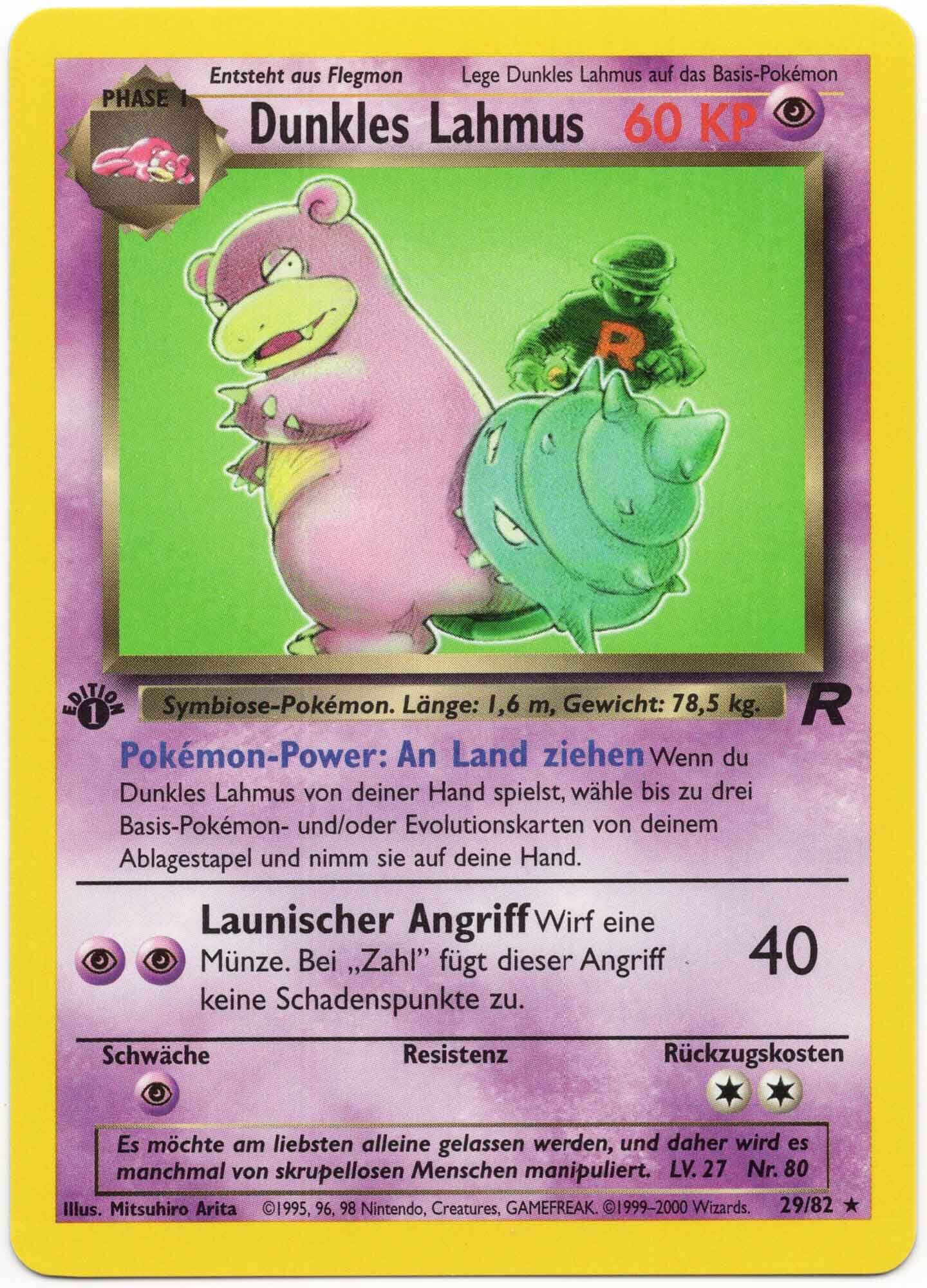 Dunkles Lahmus 29/82 1. Edition - Pokémon TCG