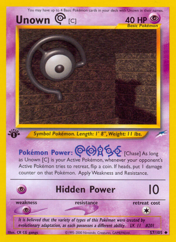 Unown C - 57/113 - 1st Edition - EN
