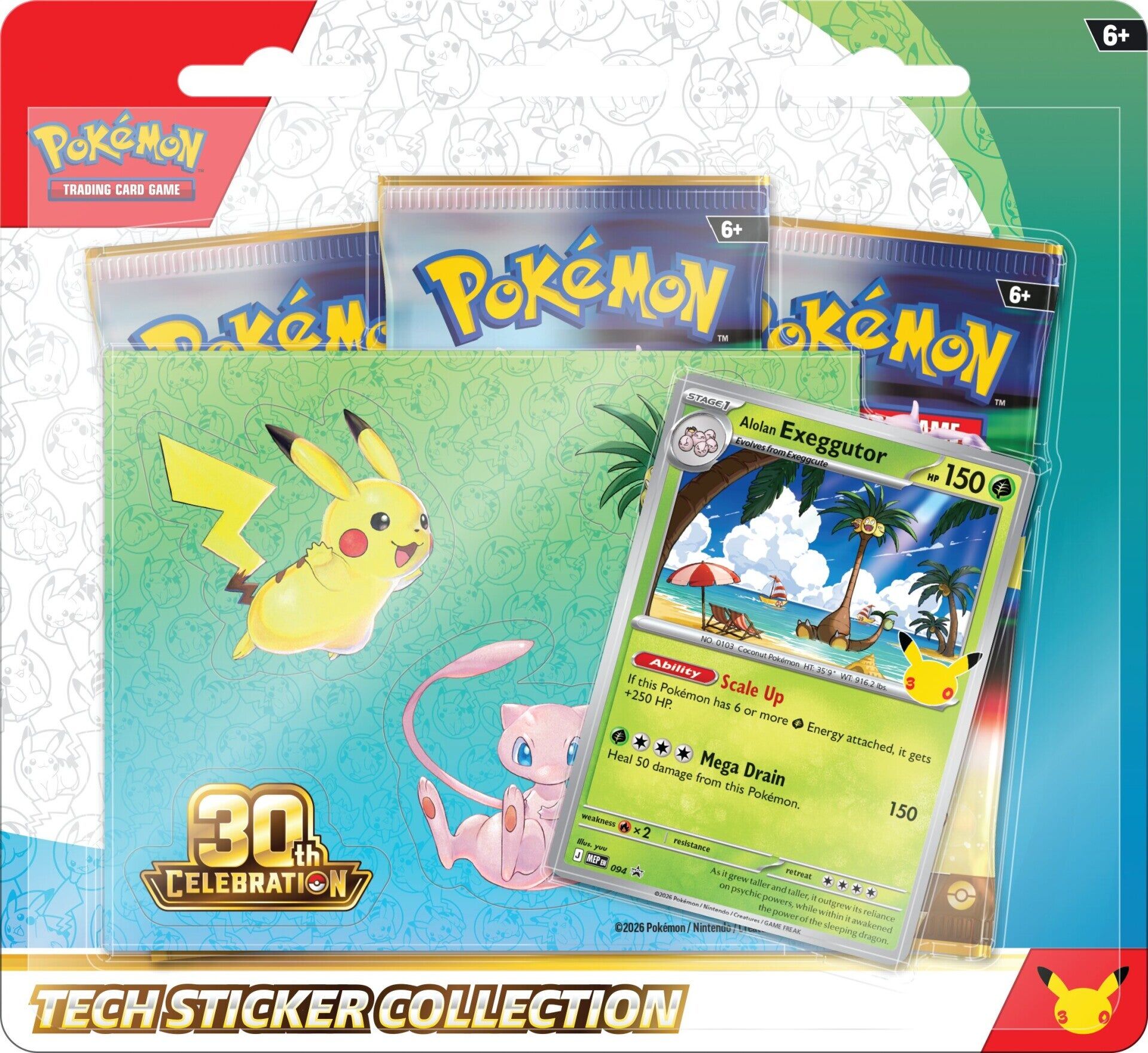 Pokémon TCG: 30th Celebration Tech Sticker Alolan Exeggutor Collection