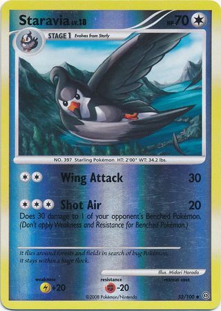 Staravia - 52/100 - Reverse Holo - EN
