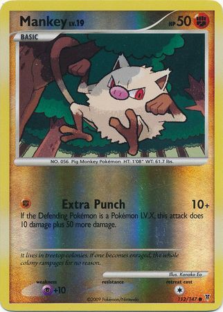 Mankey - 112/147 - Reverse Holo - EN