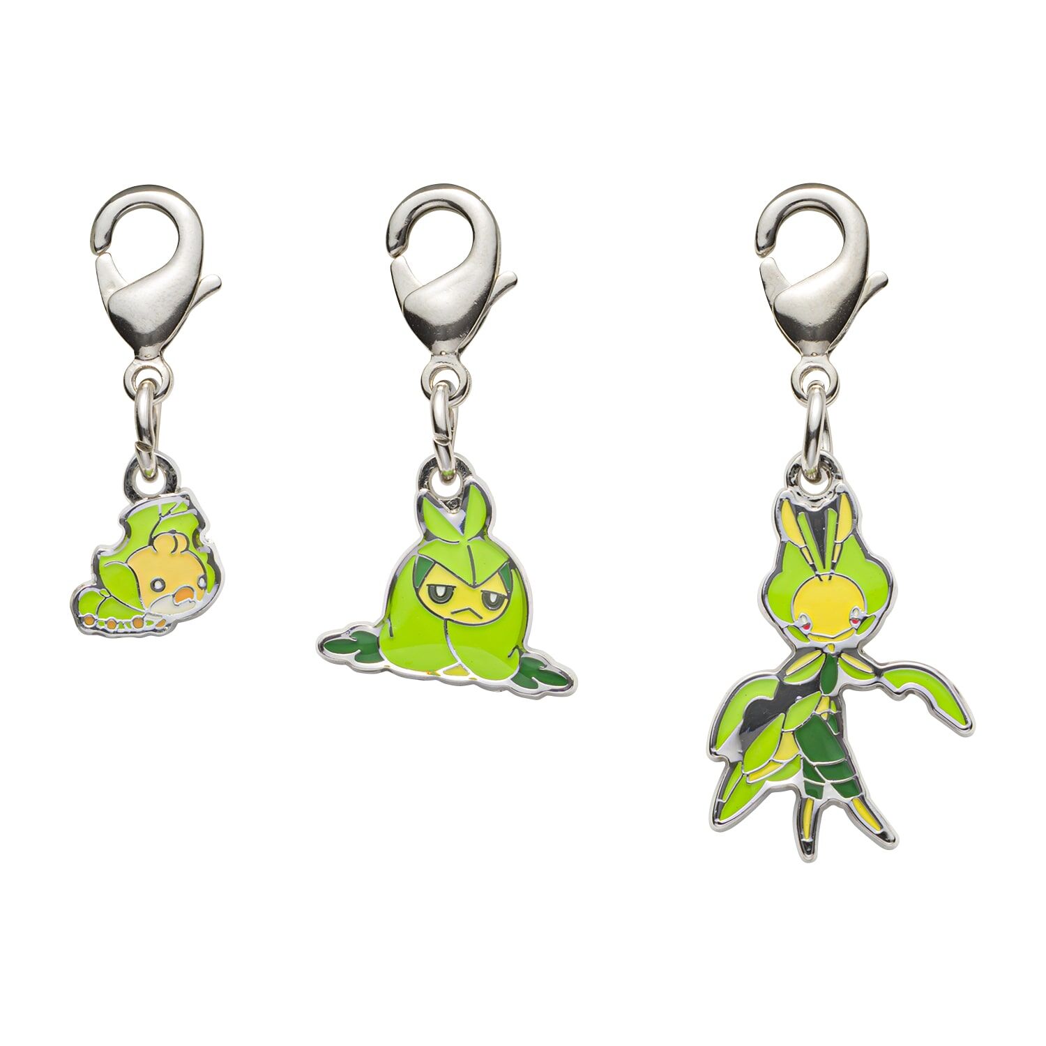 Pokemon Center - Sewaddle, Swadloon, Leavanny Schlüsselanhänger - 3 Stück