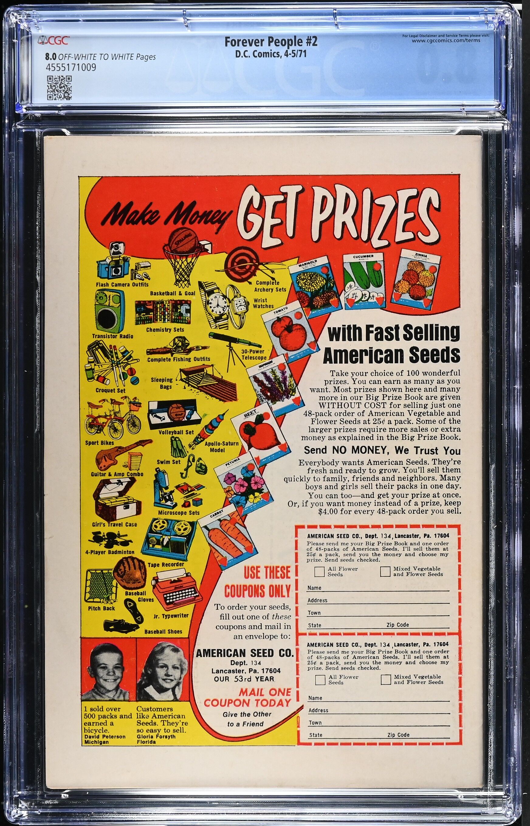 Forever People #2 CGC 8.0