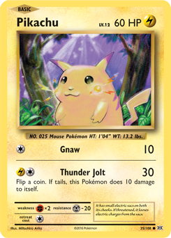 Pikachu - 35/108 - Pokémon TCG - Near Mint - EN