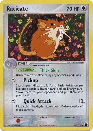Raticate - 48/112 - Reverse Holo - EN