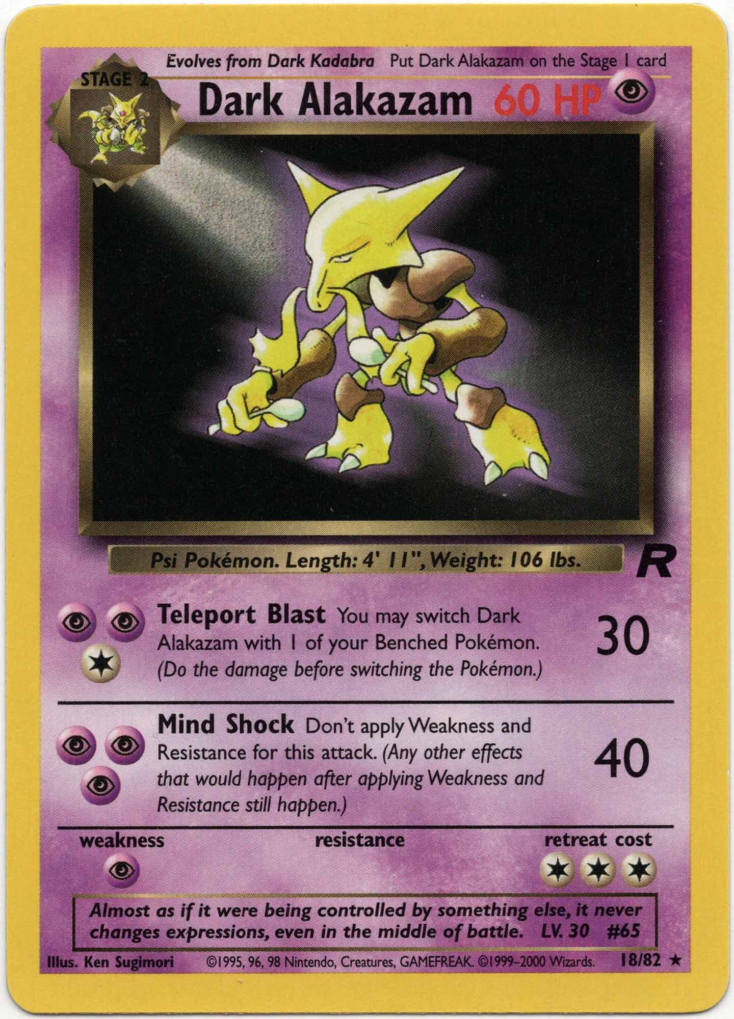 dark-alakazam-18-82-pok-mon-tcg Dark Alakazam - 18/82 - Pokémon TCG