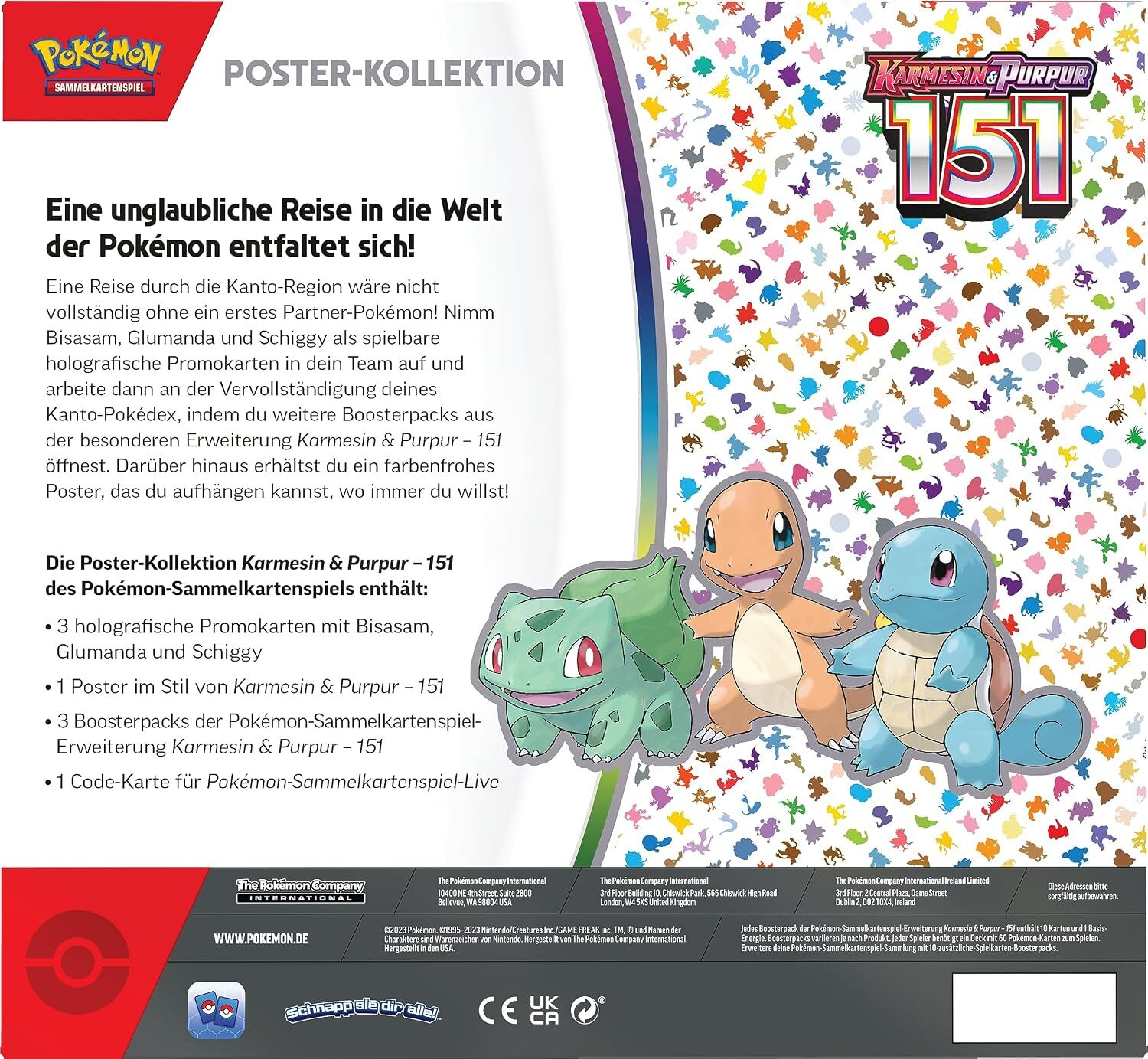 Pokémon TCG: Karmesin & Purpur - 151 Poster Kollektion - DE