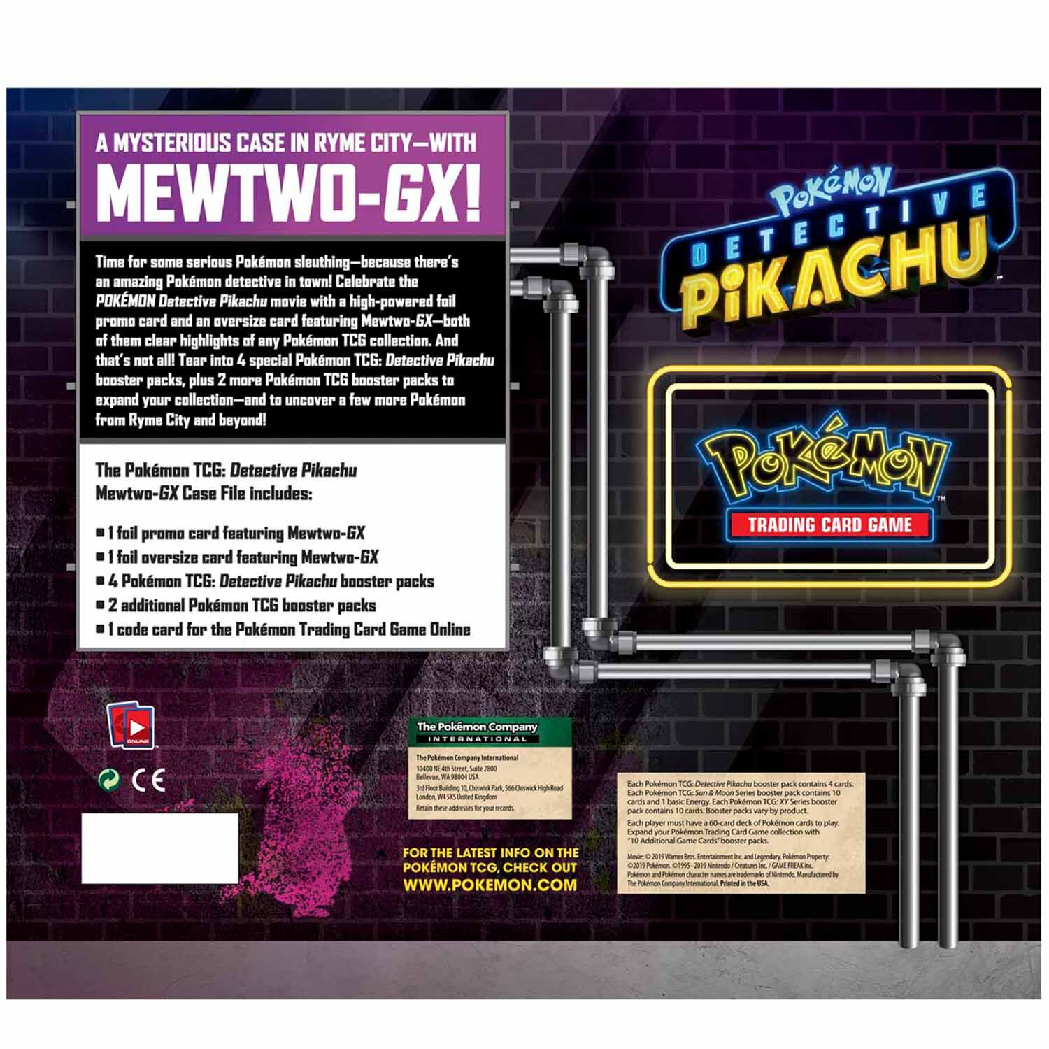 Pokémon Detective Pikachu Mewtwo-GX Case File Collection Box - EN