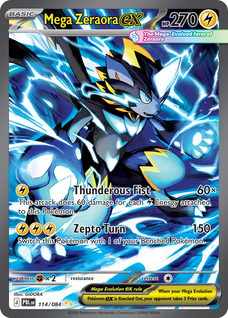 Mega Zeraora ex - 114/084 - EN Mega Zeraora ex - 114/084 - EN