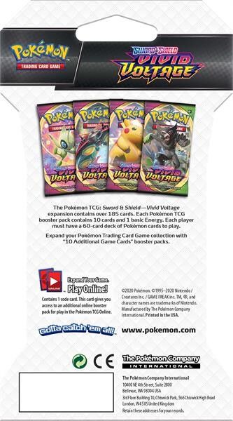 Pokémon Sword & Shield Vivid Voltage Sleeved Booster - 1 Random - EN