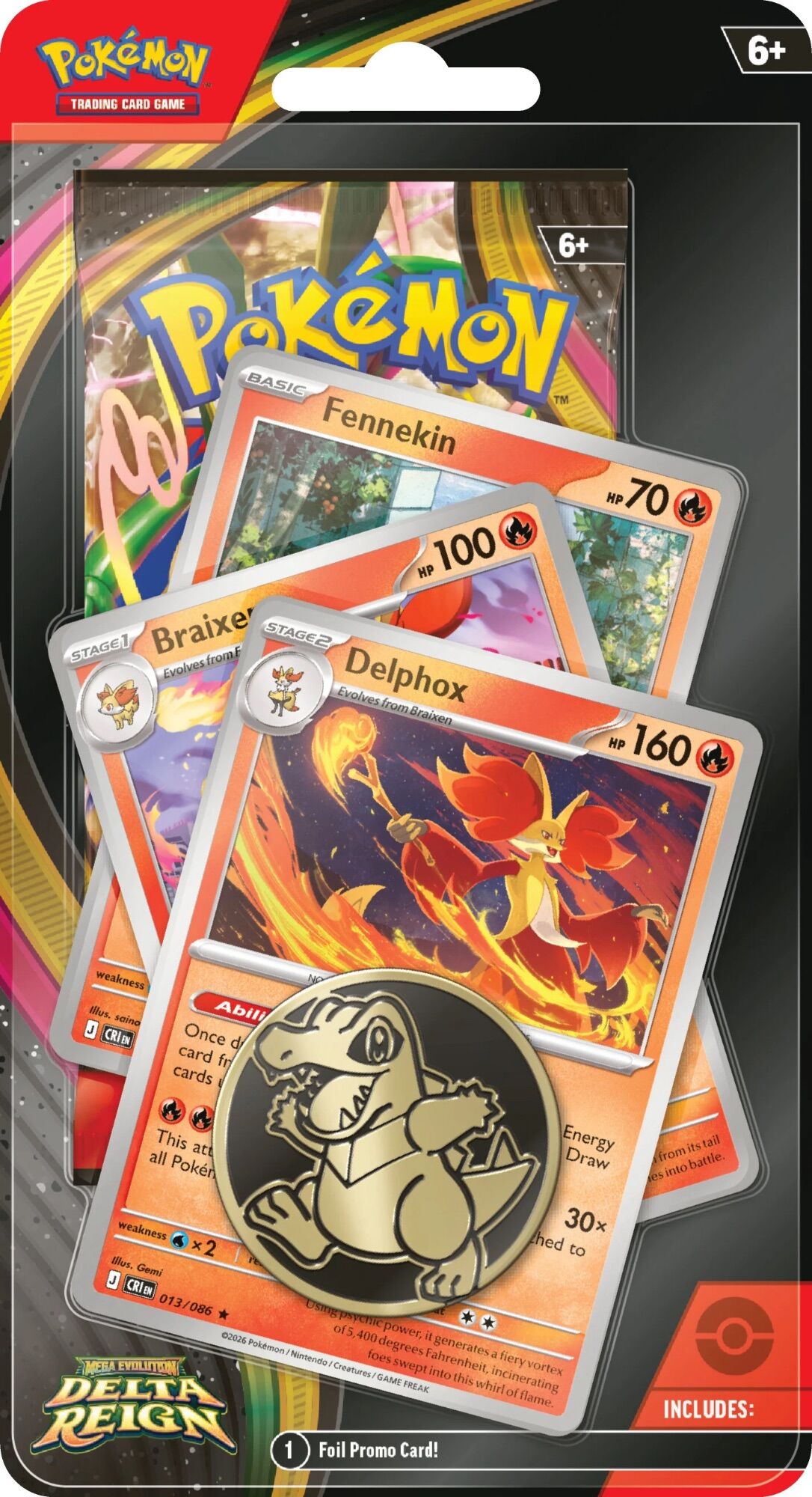 Pokémon TCG: ME06 Mega Evolution - Delta Reign Premium Checklane Delphox Blister - EN Pokémon TCG: ME06 Mega Evolution - Delta Reign Premium Checklane Delphox Blister - EN