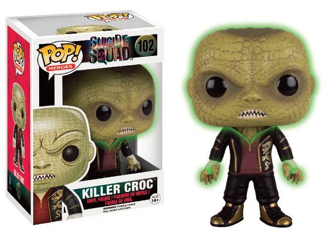 Suicide Squad POP! Heroes Vinyl Figur Killer Croc Glow In The Dark 9 cm