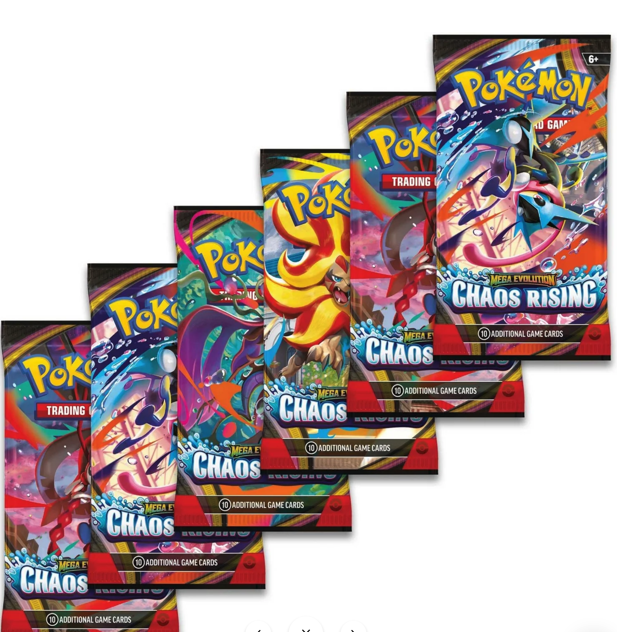 Pokémon TCG: Mega Evolution - Chaos Rising Booster Bundle (6 Packs) - EN
