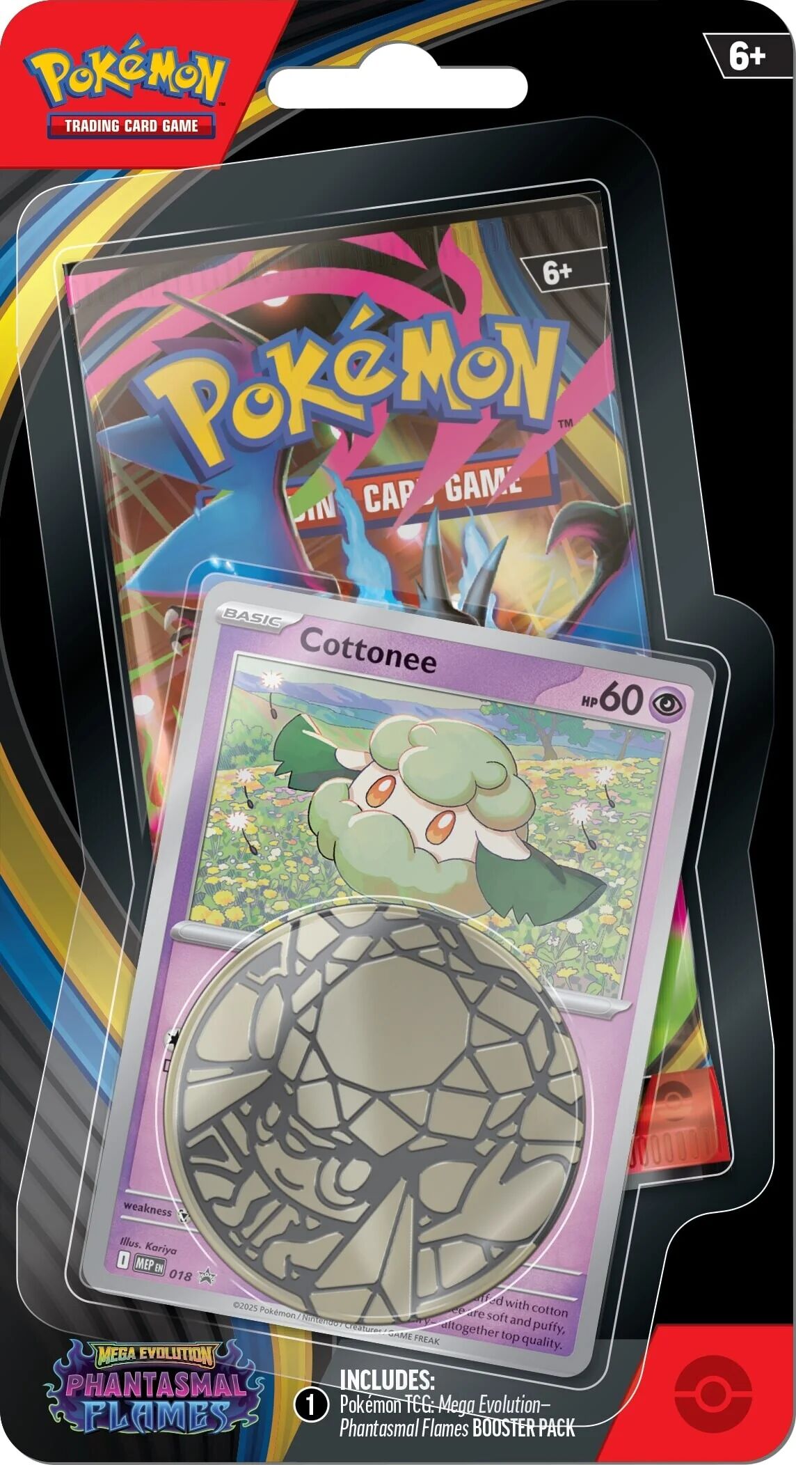 Pokémon TCG: Mega Evolution - Phantasmal Flames Cottonee 1-Pack Blisters - EN