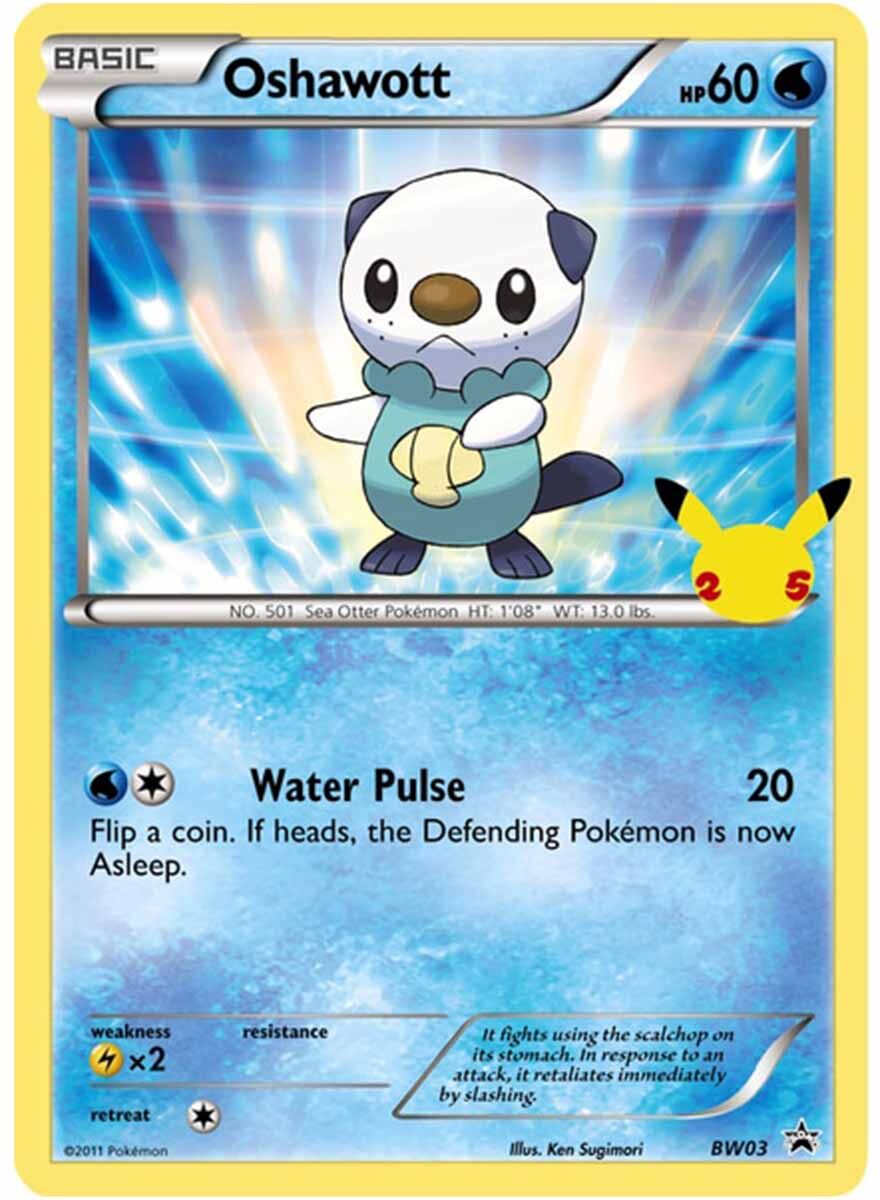 Pokémon 25th Anniversary Unova Starters 3 Pack Jumbo Promos - EN
