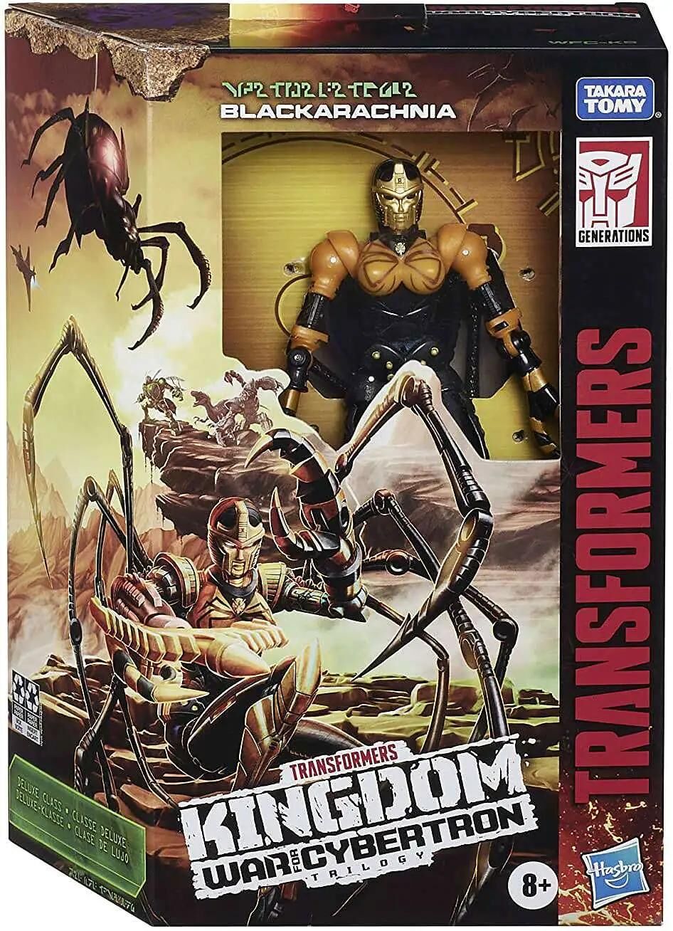 Transformers Generations Kingdom: War for Cybertron Black Arachnia Deluxe Action Figure