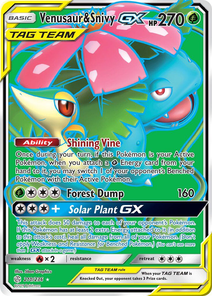 Venusaur & Snivy-GX - 210/236 - EN