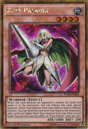 Rosenpaladin - PGL2-004 - Gold Secret Rare - 1. Auflage Rosenpaladin - PGL2-004 - Gold Secret Rare - 1. Auflage