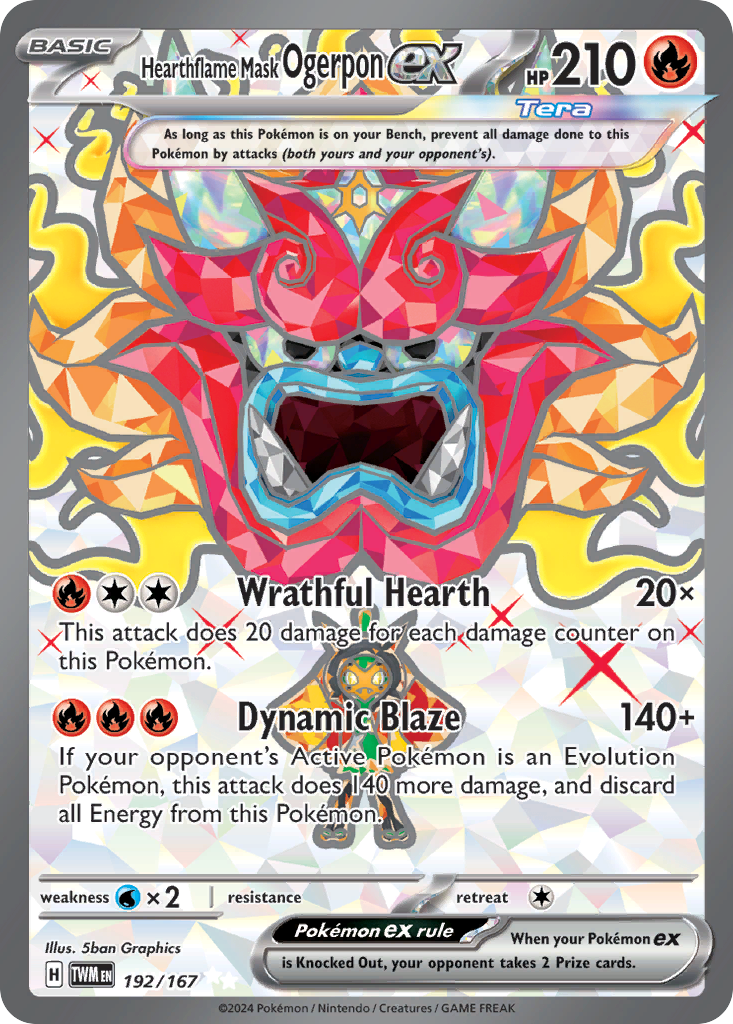 Hearthflame Mask Ogerpon ex - 192/167 - EN Hearthflame Mask Ogerpon ex - 192/167 - EN