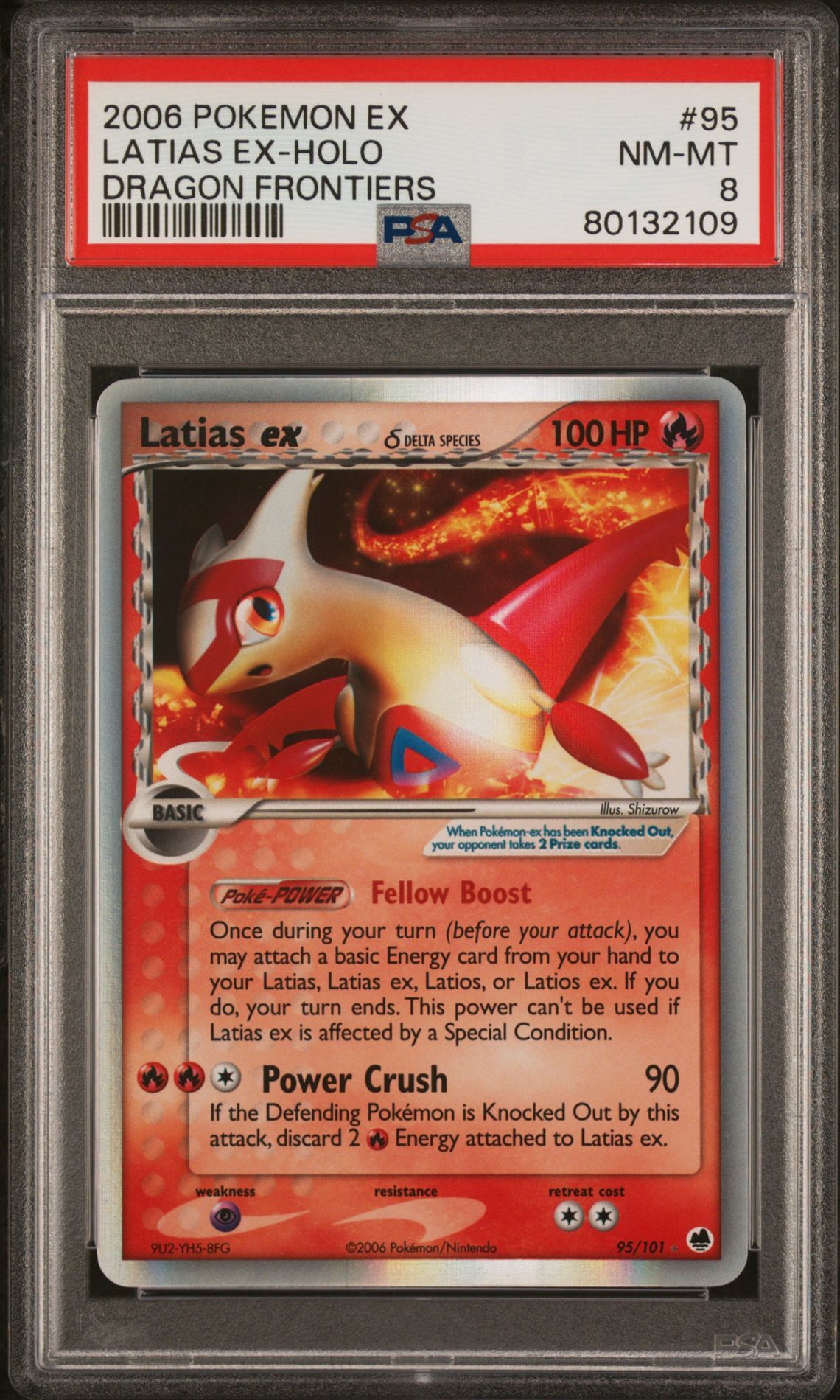 2006 POKEMON EX DRAGON FRONTIERS 95 LATIAS EX-HOLO - PSA 8 NM-MT 2006 POKEMON EX DRAGON FRONTIERS 95 LATIAS EX-HOLO - PSA 8 NM-MT