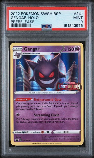 Gengar #241 - Swsh Black Star Promo - Holo - Prerelease - PSA 9 MINT - Pokemon