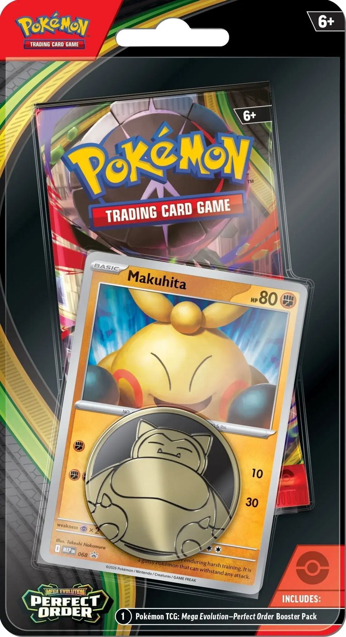 Pokémon TCG: Mega Evolution - Perfect Order Makuhita 1-Pack Blisters- EN Pokémon TCG: Mega Evolution - Perfect Order Makuhita 1-Pack Blisters- EN