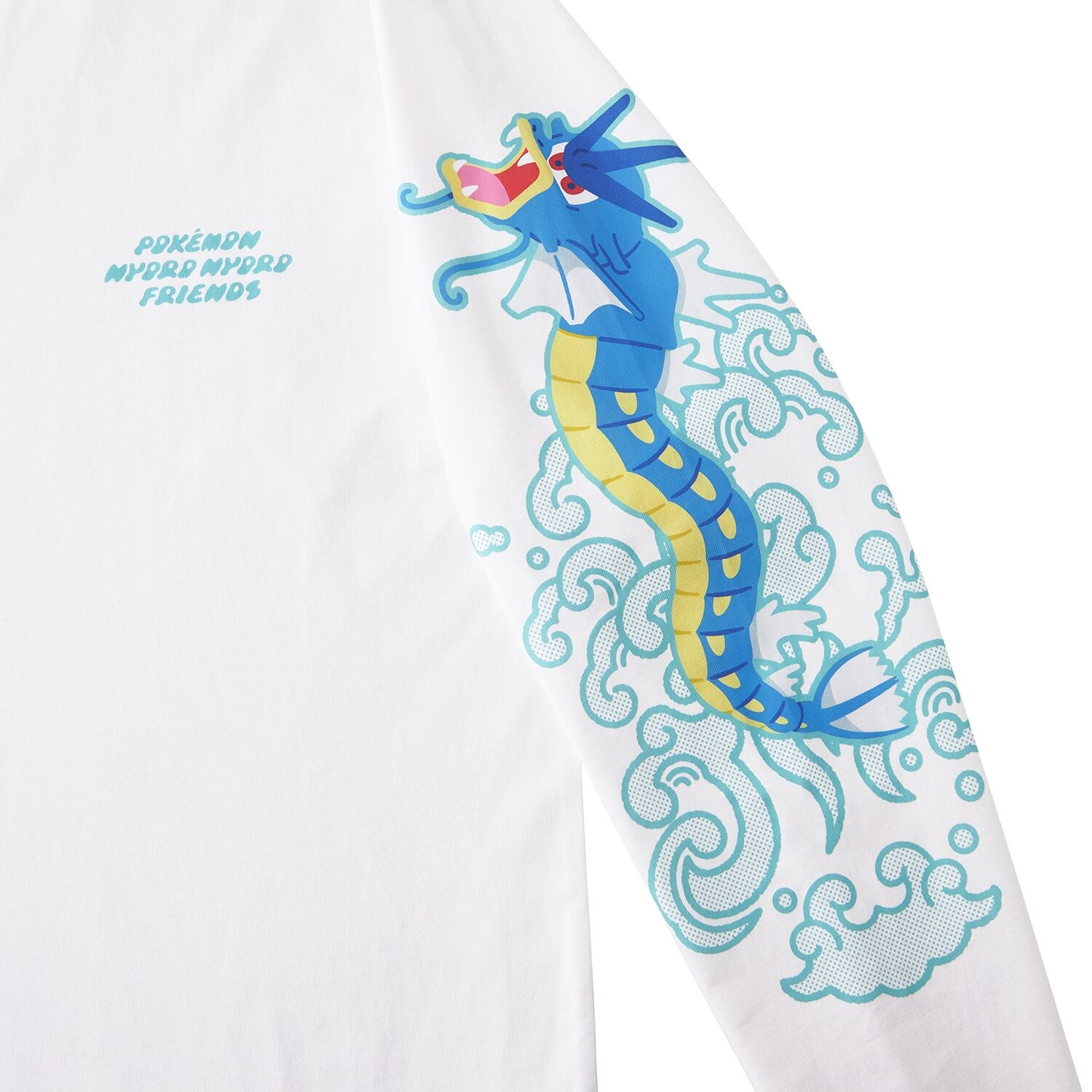 Long-sleeved T-Shirt Pokémon NYORO NYORO FRIENDS - Gyarados Waterfall Free