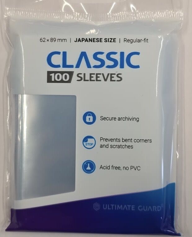 Ultimate Guard Classic Sleeves - Japanese Size (100 pro Pack) Ultimate Guard Classic Sleeves - Japanese Size (100 pro Pack)