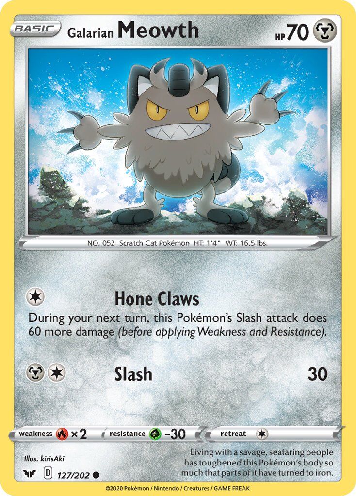 Galarian Meowth - 127/202 - EN