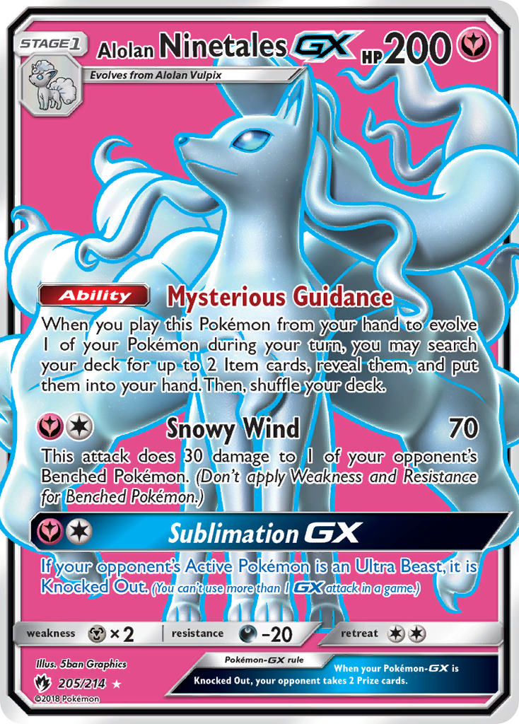 Alolan Ninetales-GX - 205/214 - EN Alolan Ninetales-GX - 205/214 - EN