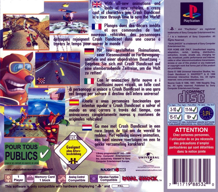 Crash Bandicoot: Warped - DE