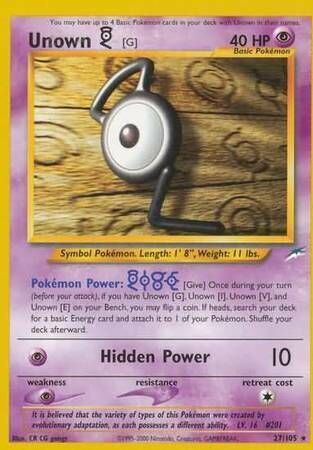 Unown G - 27/113 - Unlimited - EN Unown G - 27/113 - Unlimited - EN