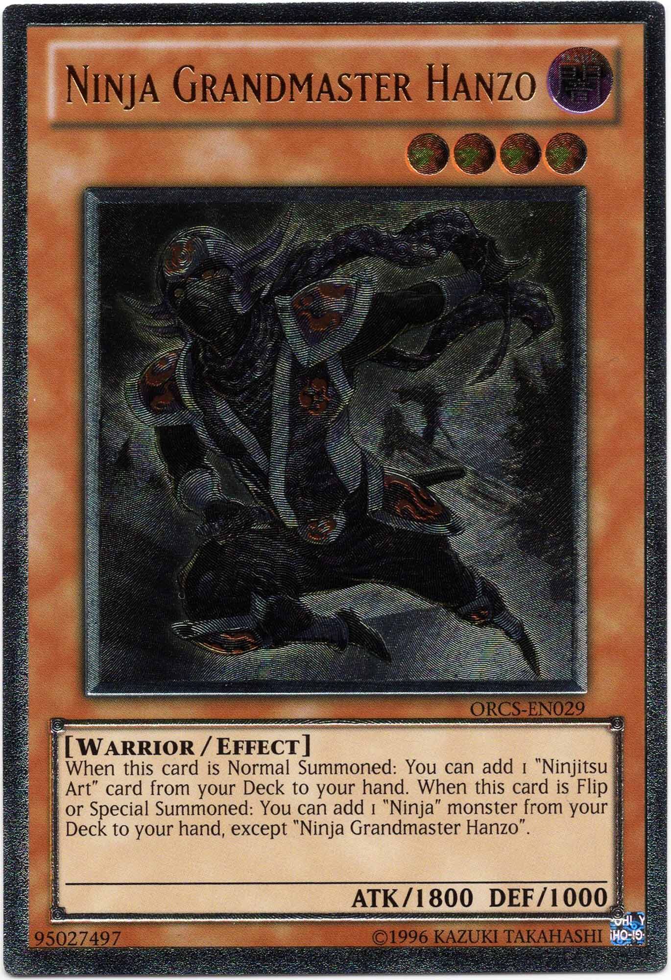 ninja-grandmaster-hanzo-orcs-en029-ultimate-rare-lightly-played Ninja Grandmaster Hanzo - ORCS-EN029 - Ultimate Rare (Lightly Played)