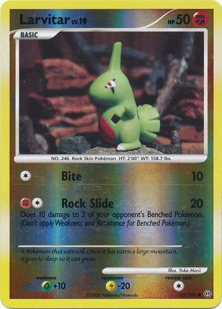 Larvitar - 63/100 - Reverse Holo - EN