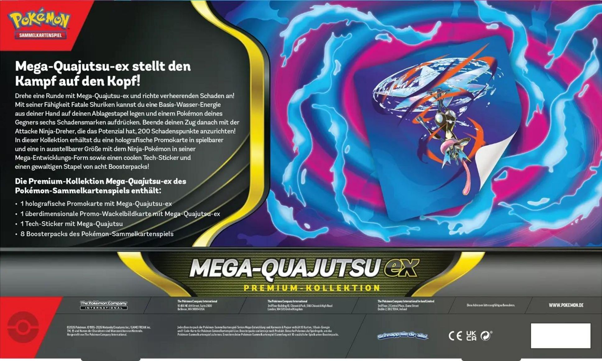 Pokémon TCG: Mega-Quajutsu ex Premium Collection - DE
