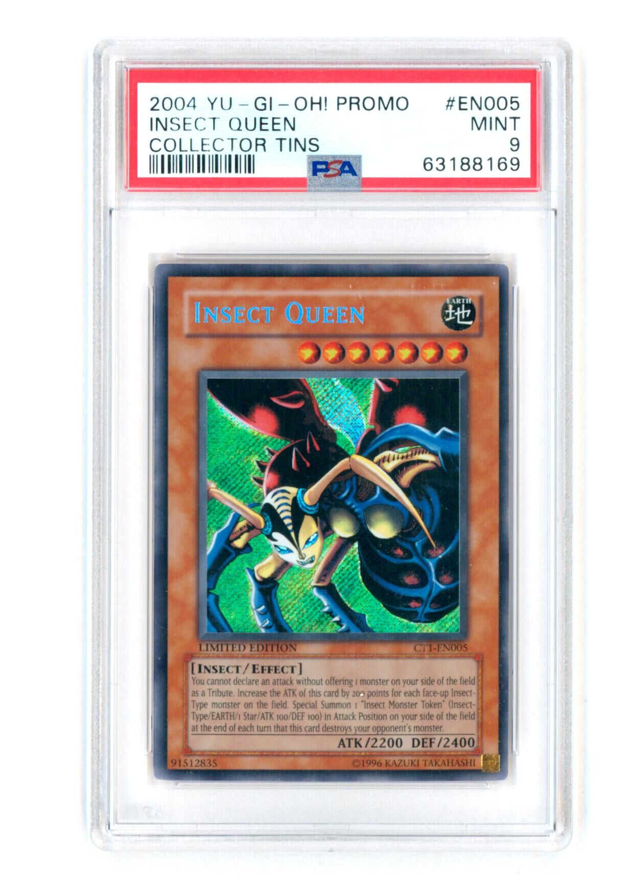 Insect Queen CT1-EN005 - Collectors Tin - Secret Rare - PSA 9 MINT - Yu-Gi-Oh! Insect Queen CT1-EN005 - Collectors Tin - Secret Rare - PSA 9 MINT - Yu-Gi-Oh!