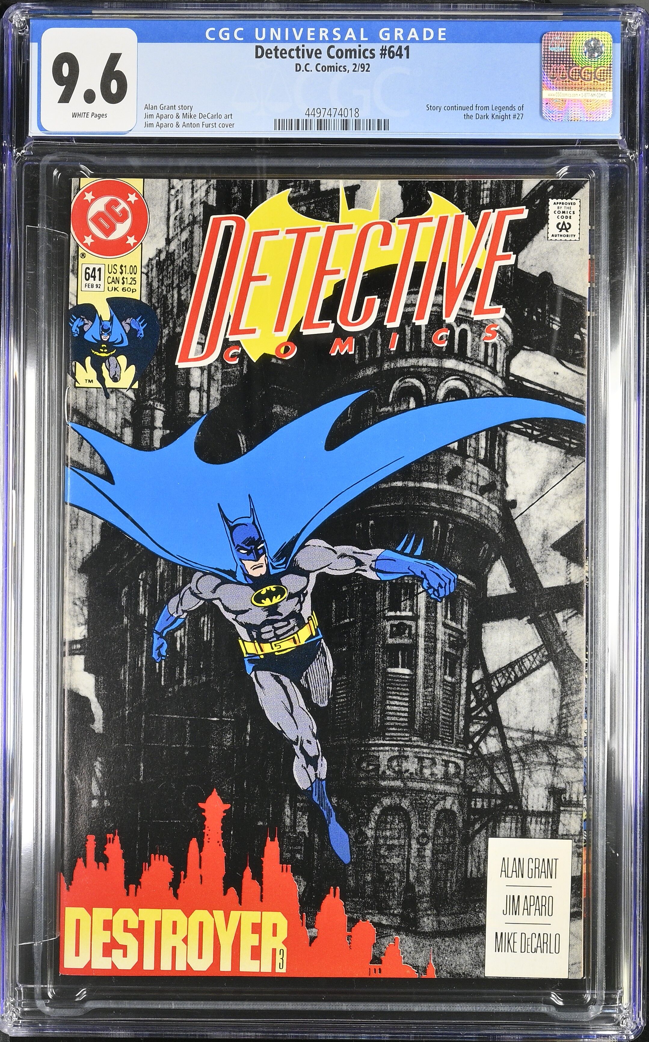 Detective Comics #641 CGC 9.6 Detective Comics #641 CGC 9.6