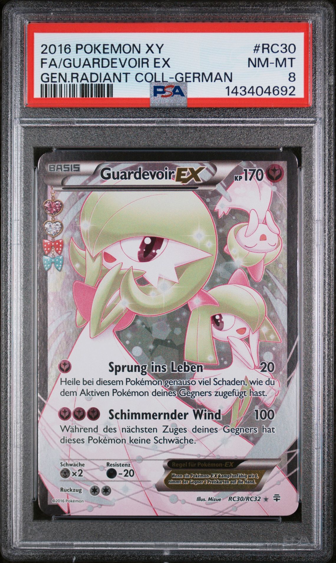 2016 POKEMON XY GENERATIONS RADIANT COLLECTION #RC30 FA/GUARDEVOIR EX GEN.RADIANT COLL-GERMAN - PSA 8 NM-MT - Pokemon