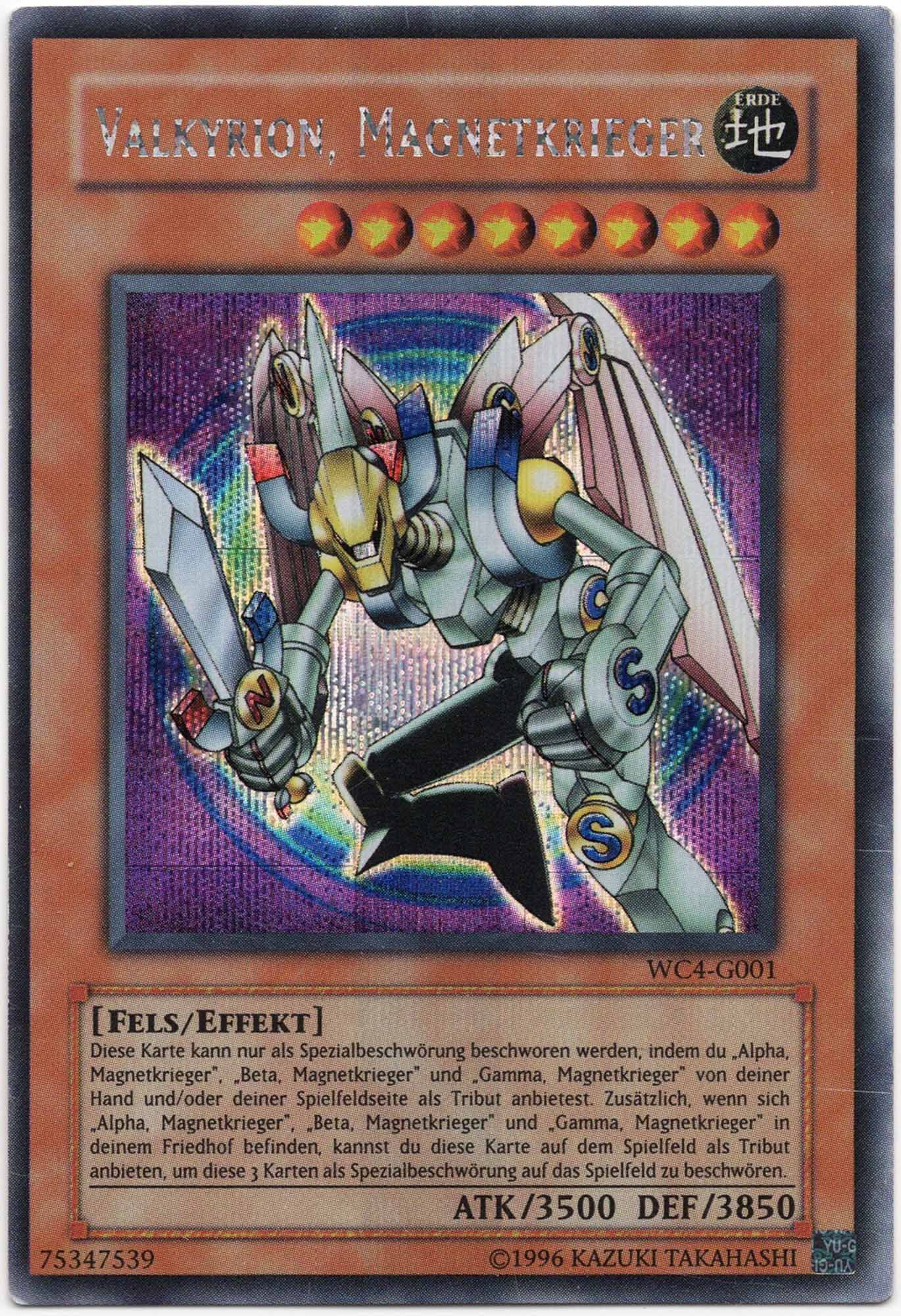 valkyrion-magnetkrieger-wc4-g001-prismatic-secret-rare-moderately-played Valkyrion, Magnetkrieger - WC4-G001 - Prismatic Secret Rare (Moderately Played)